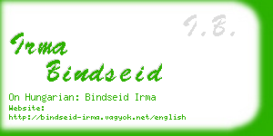 irma bindseid business card